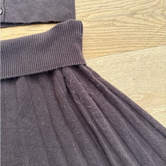 Lovers + Friends - Milana Knit Halter Vest & Pleated Mini Skirt in Brown - Picture 2 of 8